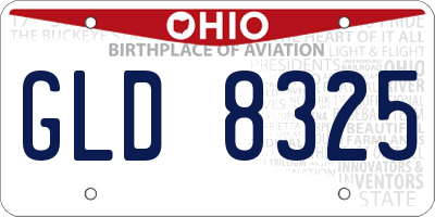 OH license plate GLD8325