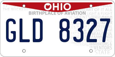 OH license plate GLD8327