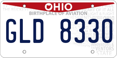 OH license plate GLD8330
