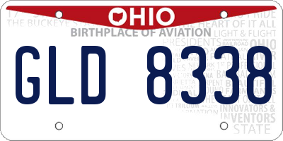 OH license plate GLD8338