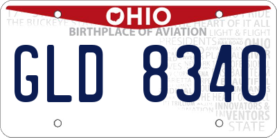 OH license plate GLD8340