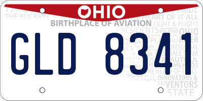 OH license plate GLD8341