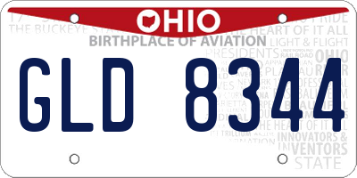 OH license plate GLD8344