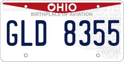 OH license plate GLD8355