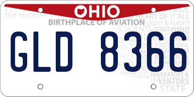 OH license plate GLD8366