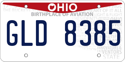 OH license plate GLD8385