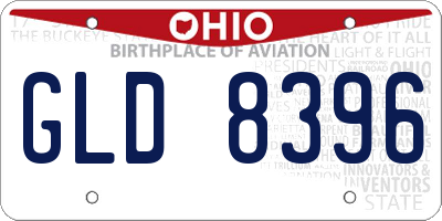 OH license plate GLD8396