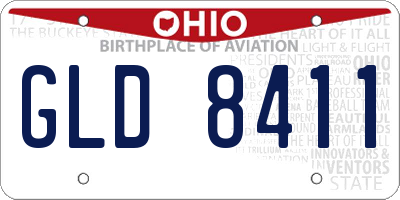 OH license plate GLD8411