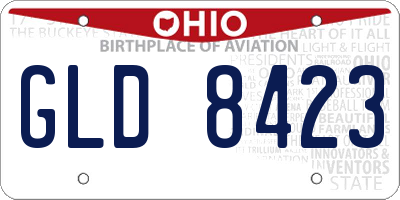OH license plate GLD8423