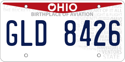 OH license plate GLD8426