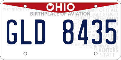 OH license plate GLD8435