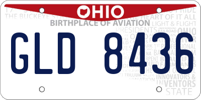 OH license plate GLD8436