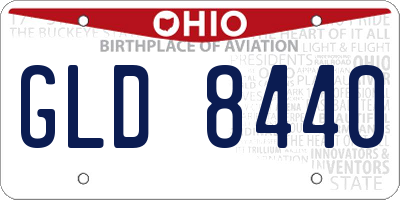 OH license plate GLD8440