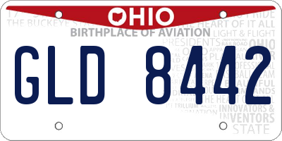 OH license plate GLD8442