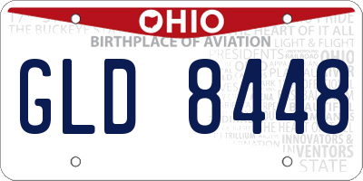 OH license plate GLD8448