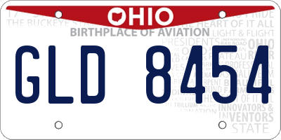 OH license plate GLD8454