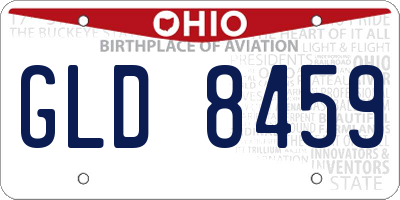 OH license plate GLD8459