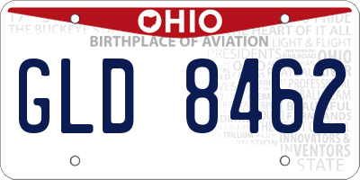OH license plate GLD8462