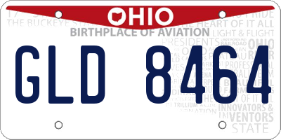 OH license plate GLD8464