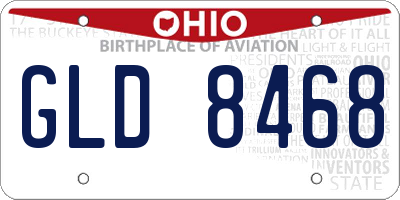 OH license plate GLD8468