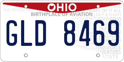 OH license plate GLD8469