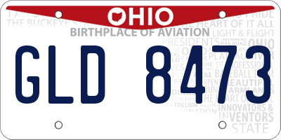 OH license plate GLD8473