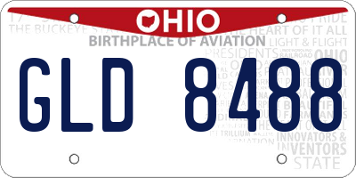 OH license plate GLD8488