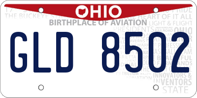 OH license plate GLD8502