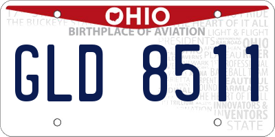 OH license plate GLD8511
