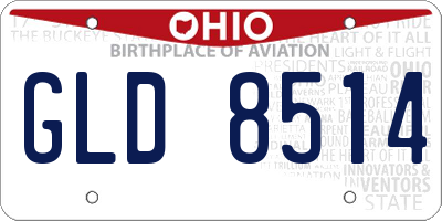 OH license plate GLD8514