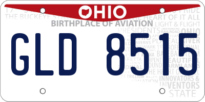 OH license plate GLD8515