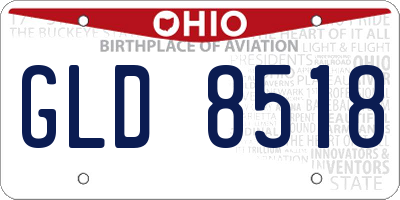 OH license plate GLD8518