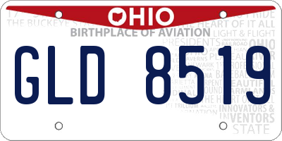 OH license plate GLD8519