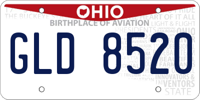 OH license plate GLD8520
