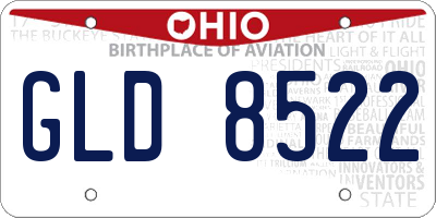 OH license plate GLD8522