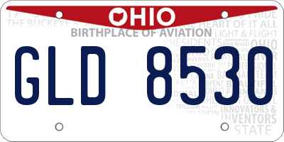 OH license plate GLD8530