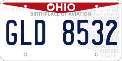 OH license plate GLD8532