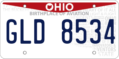 OH license plate GLD8534