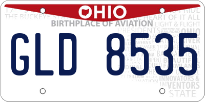OH license plate GLD8535