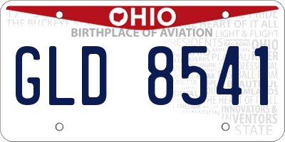 OH license plate GLD8541