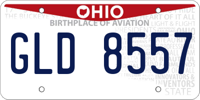 OH license plate GLD8557