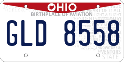 OH license plate GLD8558