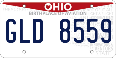 OH license plate GLD8559