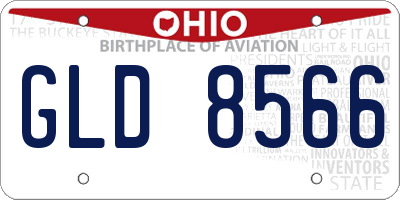 OH license plate GLD8566