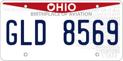 OH license plate GLD8569