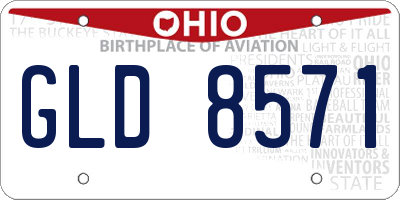 OH license plate GLD8571