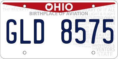 OH license plate GLD8575