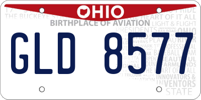 OH license plate GLD8577