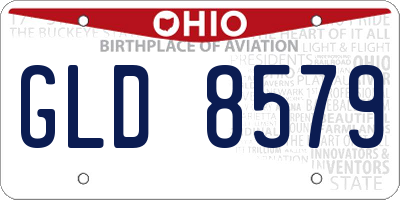 OH license plate GLD8579