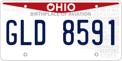 OH license plate GLD8591
